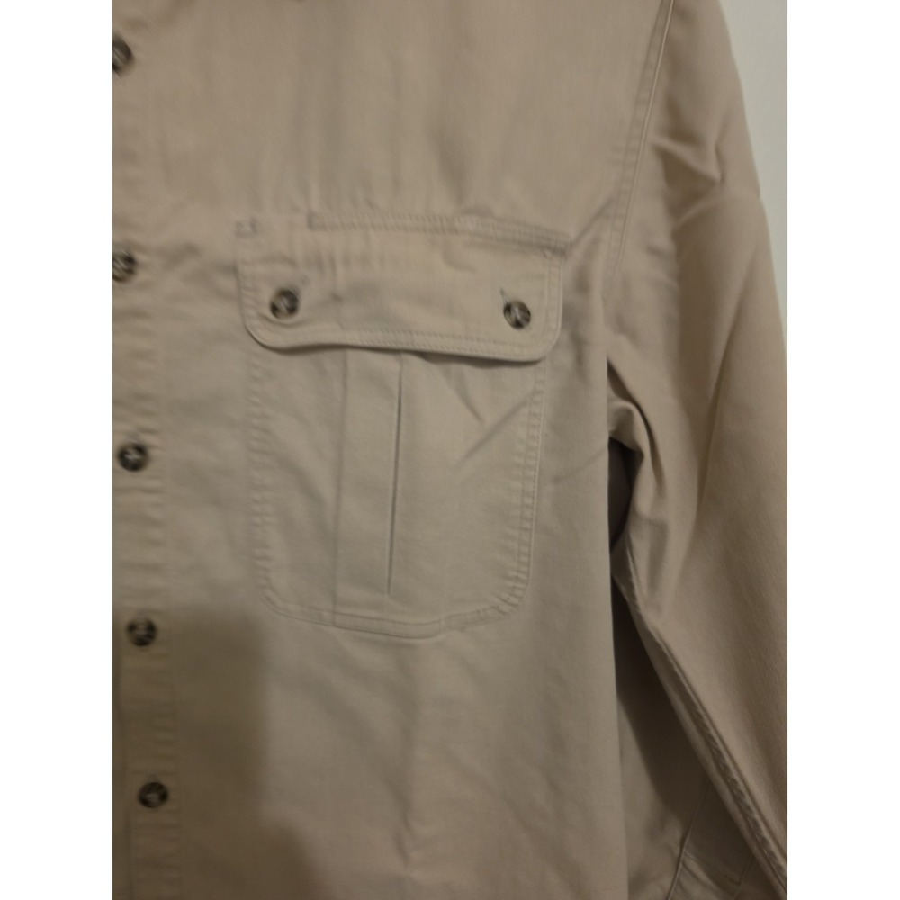 Tilley Endurables Vintage Safari Shirt Men's Medium Khaki Beige - Picture 3 of 11